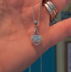 NWT One Carat GRA Certified Moissanite Pendant Necklace